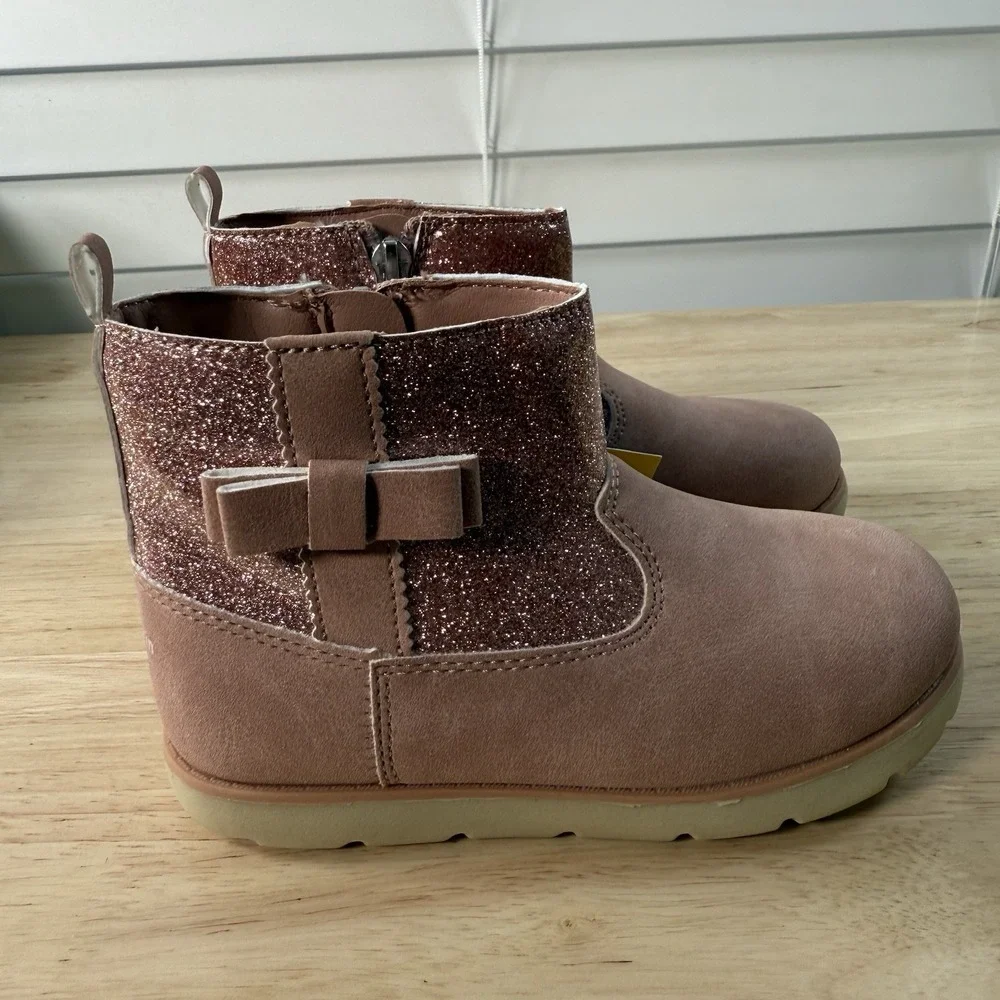Munchkin Stride Rite Little Girl's Size 11M‎ Avalon Pink Glitter Side-Zip Boots